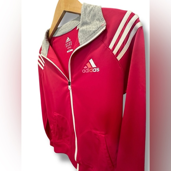 Adidas Women’s ClimaLite Pink Zip-Up Jacket Size Medium - Picture 6 of 10